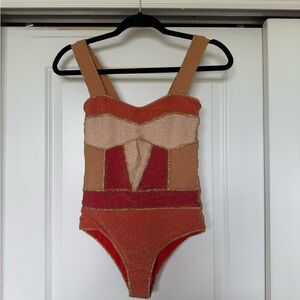 Orange Bodysuit/Swimsuit NEW